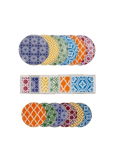Porland 04AP021276 Morocco 18 Parça 6 Kişilik Ikram Ve Kahvaltı Takımı Çok Renkli