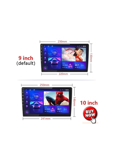 10 Inç 2+32gb Universal 2dın 25-15cm Android 12 Ve Apple Ios Carplay Ile Arkası Slim Ince Kasa