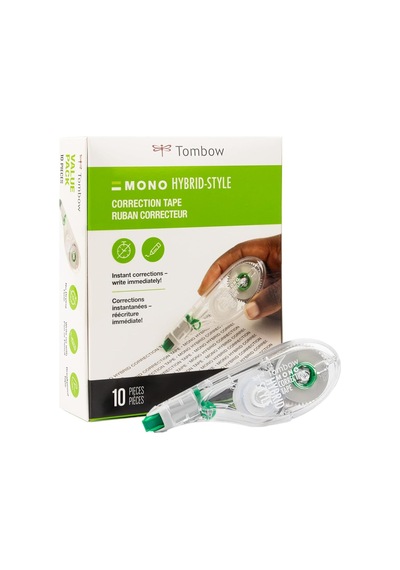 Tombow Mono Hibrit Düzeltme Bandı 10/paket, 16"x394" Genel
