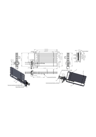Crystal Fritöz Isıtıcı Rezistans 3x6333w Trifaze Cr304 R4028