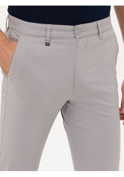 Cacharel Taş Carrot Fit Kanvas Pantolon Gri