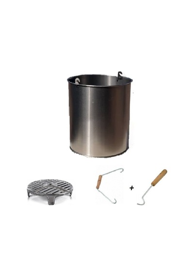 Tabanı Düz Alttan Delikli Kova + Ayaklı Izgara + Çengel + Tutacak