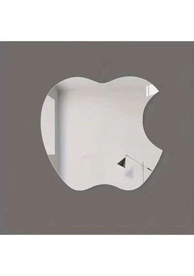 Apple Tasarım Kırılmayan Pleksi Duvar Aynası - 30x30 Cm Modern Dekoratif Ayna Belirtilmemiş