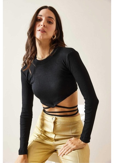Ckm Moda Skye Yüksek Kalite Kadın Bluz Siyah