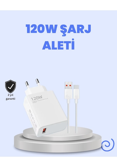 120 Watt Turbo Şarj Cihazı Xiaomi Redmi Note 10 11 12 Uyumlu