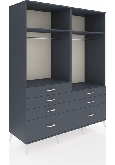 Kronos Gardrop 4 Raflı 7 Çekmeceli 2 Askılı 176x59x221 Antrasit-antrasit Antrasit Kronos Gardrop 4 Raflı 7 Çekmeceli 2 Askılı 176x59x221 Antrasit-antrasit Antrasit