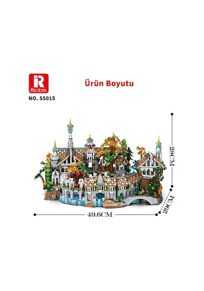 Reobrix 55015 Yüzüklerin Efendisi Ayrıkvadi Duskvale Sanctum The Lord Of The Rings Yaratıcı Yapı Blok Seti Building Blocks - 4406 Parça