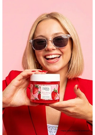 The Bath Factory Çilek Aromalı Vücut Peeling 300 G