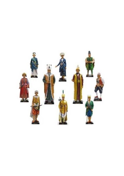 Veronese Kurşun Osmanlı Padişahı Ve Askerleri Figür 10lu Set 11cm