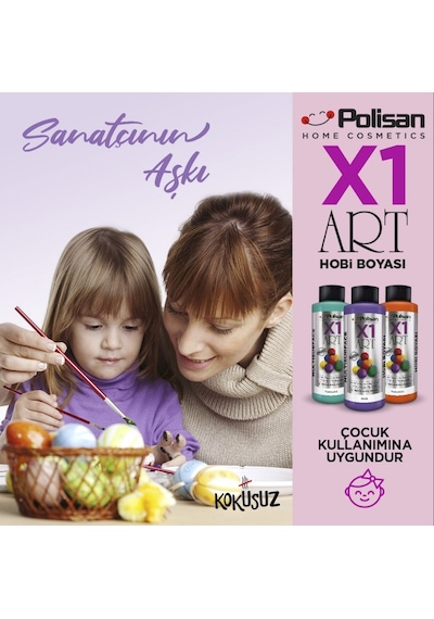 Polisan X1 Art Multısurface Hobi Boyası 0076 Çağla 120 Ml