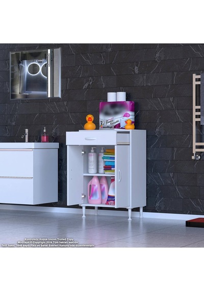 Eliusta Fre 55 Cm Çok Amaçlı Dolap 1 Raflı Tek Çekmeceli Banyo Mutfak Dolabı 55x88x32,5 Cm Organizer Dolap Beyaz Eliusta Fre 55 Cm Çok Amaçlı Dolap 1 Raflı Tek Çekmeceli Banyo Mutfak Dolabı 55x88x32,5 Cm Organizer Dolap Beyaz