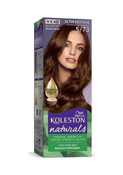 Hubrendy Tedarik Naturals Saç Boyası Altın Kestane 5/73