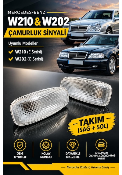 W202, W210 Çamurluk Sinyal Takımı