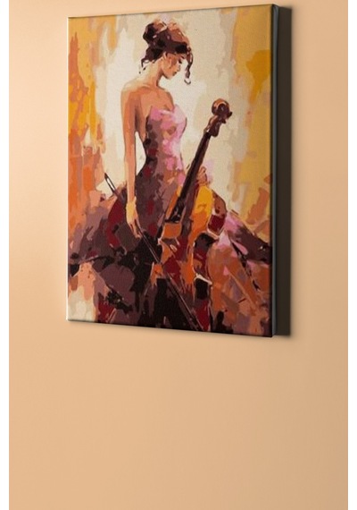 Webstyle Sayılarla Boyama Seti Kasnaklı Kemancı Kız 3 60 X 75 Cm