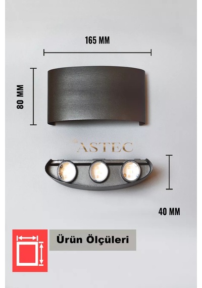 Astec Dekoratif Aydınlık Aplik Gün Işığı 10 W Su Geçirmez İç-dış Mekan