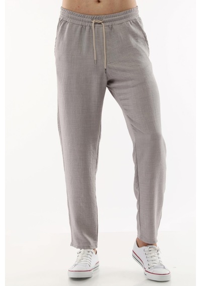 Cedy Denim Erkek Keten Yüksek Bel Lastikli Bol Kesim Pantolon C350 001