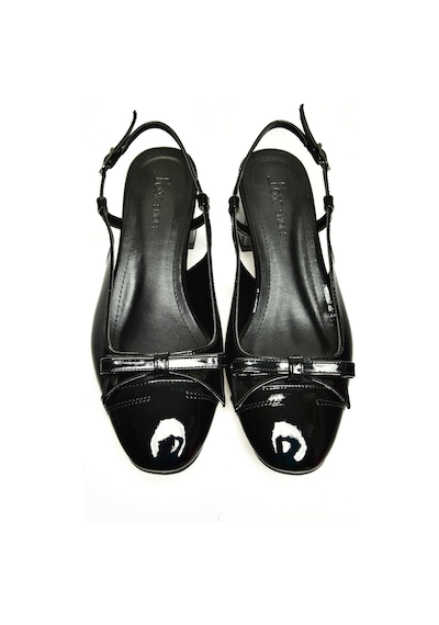 Fox Shoes U404703608 Siyah Rugan Alçak Topuklu Kadın Ayakkabı Siyah