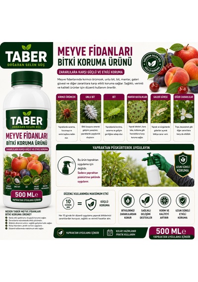 Taber Meyve Ağaçları Bitki Bakım Ürünü 500 Ml Konsantre Meyve Ağaçları İçin Yapraktan Uygulama Diğer