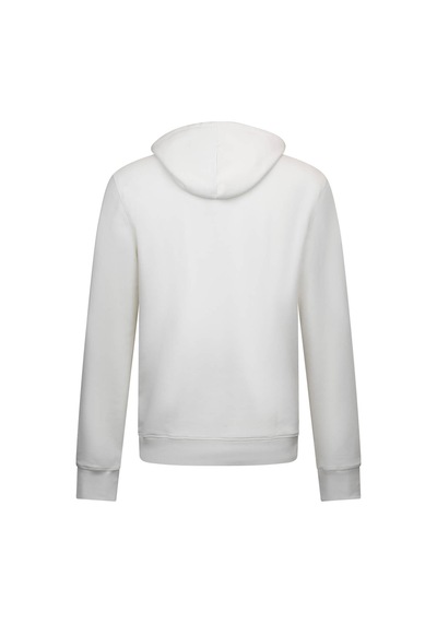 Hatemoğlu Beyaz Regular Fit Pamuklu Kapüşonlu Kanguru Cepli Sweatshirt 30250 Beyaz