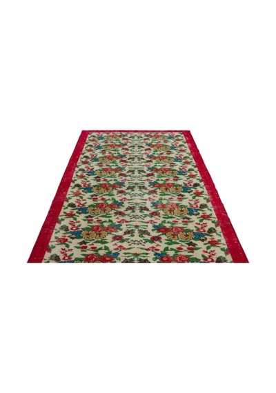 El Dokuması Vintage Yün-pamuk Retro Halı 22855 164 X 268 Cm Çok Renkli