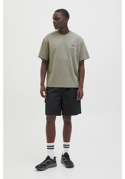 Jack & Jones Jcoathletıco Graphic Erkek T-shirt 12285727 Gri