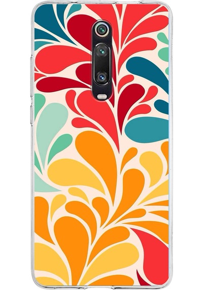 Xiaomi Redmi K20 Pro İle Uyumlu 1mm Slim Fit Retro Renkler 5 Baskılı Şeffaf Kılıf Şeffaf