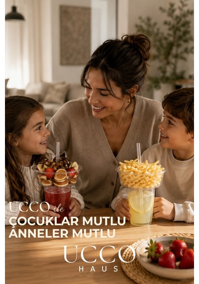 2'li Snack Kase Bardak Seti 4 Parça İçecek & Atıştırmalık Sunum Bardağı 500 Ml Pet Bardak Şeffaf