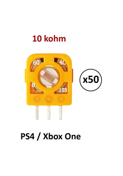 50 Adet 10k Ps4 Xbox One Mikro Direnç Potans Micro Switch Turuncu