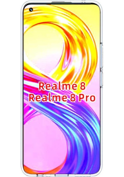 Realme 8 Pro Kılıf Şeffaf Silikon Hibrit Case Renksiz