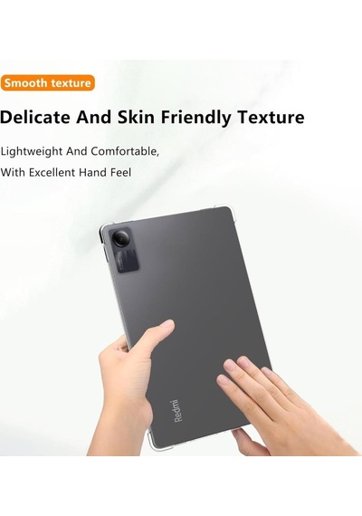 Samsung Galaxy Uyumlu Tab S9 Fe Kılıf Darbelere Dayanıklı Şeffaf Kapak