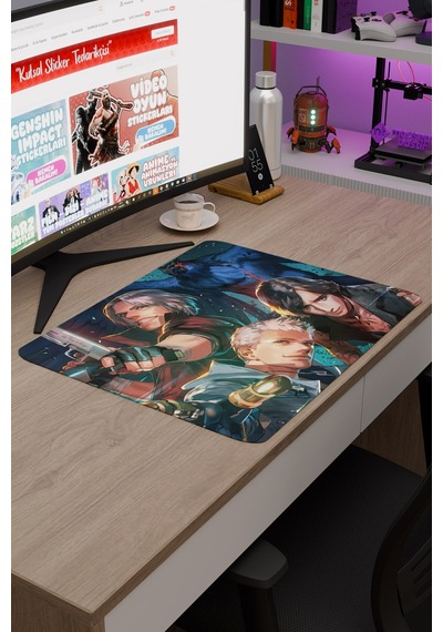 Devil May Cry Kaymaz Dikişli Kauçuk Oyuncu Mousepad V3 - 48x40 Xl Gaming Mouse Pad Fare Altlığı