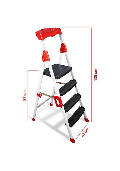 Ze Zigana Ev Gereçleri Elegance 3+1 Geniş Basamaklı Kolay Taşıma Aparatlı Merdiven
