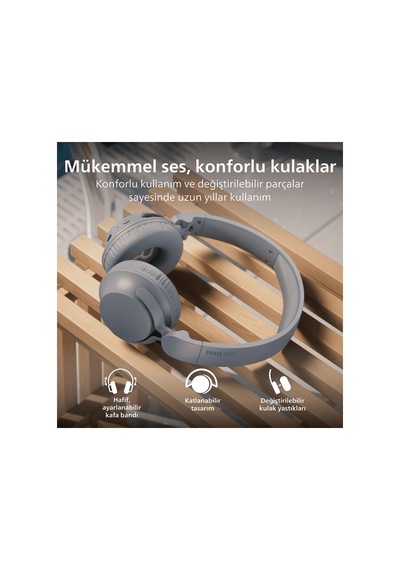 Philips TAH4000LB Bluetooth 6.0 Kablosuz Kulak Üstü Kulaklık