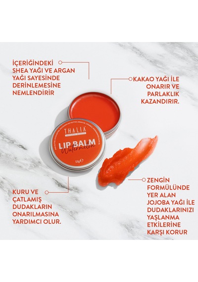 Thalia Yoğun Nemlendirme Etkili Karpuz Aromalı Dudak Balsamı 12 G