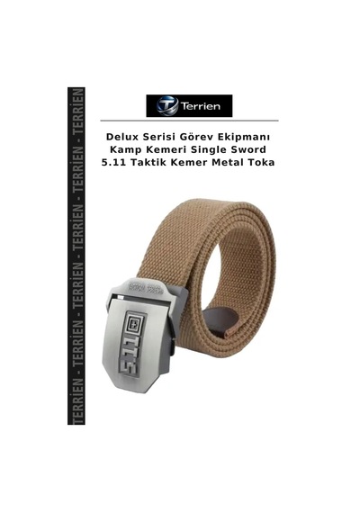 Terrien Delux Serisi Görev Ekipmanı Kamp Kemeri Single Sword 5.11 Taktik Kemer Metal Toka Çok Renkli