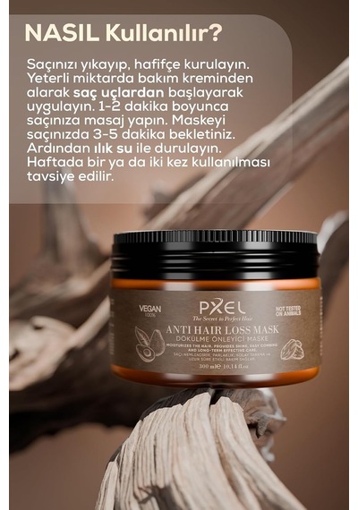 Lexroo Dökülme Önleyici Saç Maskesi 300 Ml Kafein, Biotin Ve Bitkisel Protein İçerikli