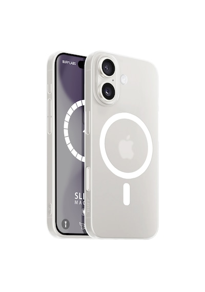 Apple Uyumlu iPhone Buff 16 Plus Magsafe Slimfy Kılıf White