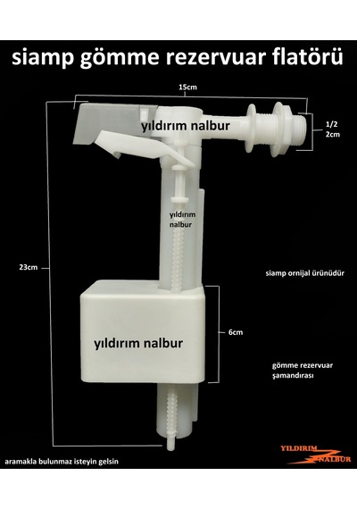 Siamp Gömme Rezervuar Flatörü Şamandırası Plastik