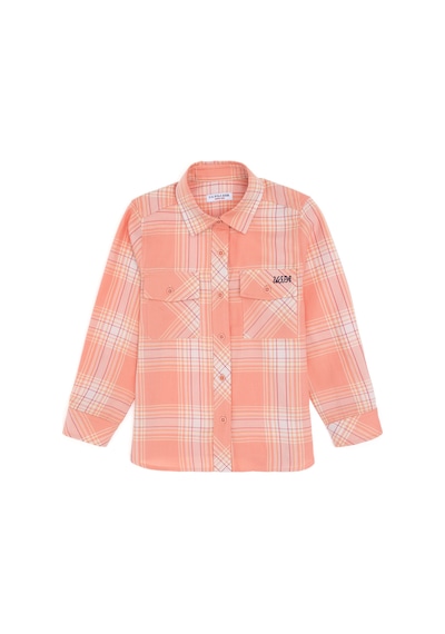 U.s. Polo Assn. Kız Çocuk Turuncu Gömlek Desenli 50297470-vr051 Turuncu
