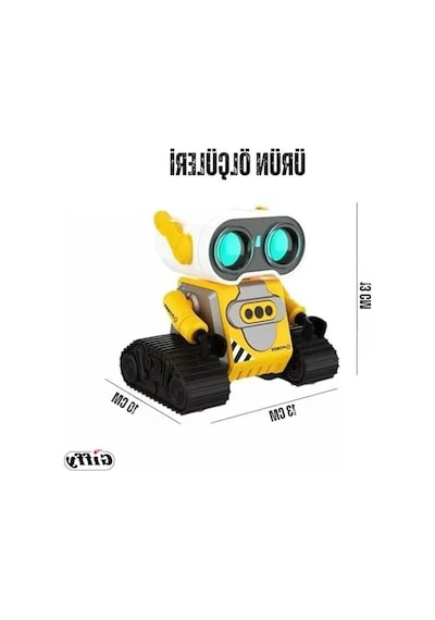 Akıllı Rc Robot, El Sensörlü Işıklı Ve Sesli Fonksiyonlar İle Eğlenceli Oyun Deneyimi Sarı