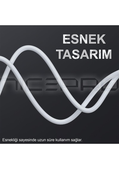 Nicepro Npo UTL12 60 W 1.2 M Tpe USB To Lightning Hızlı Şarj Ve Data Kablosu