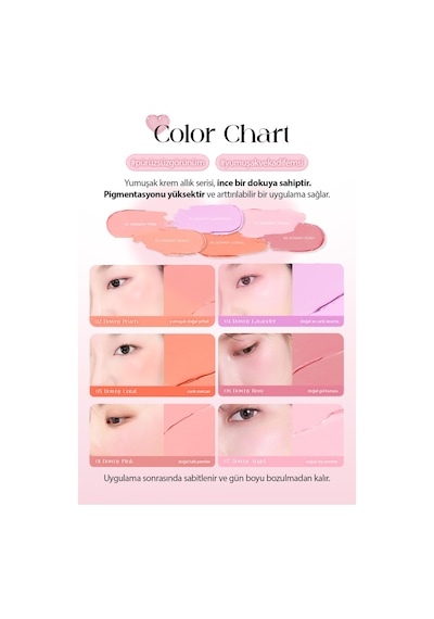 Kalıcı Ve Doğal Görünümlü Krem Allık Bbıa Ready To Wear Downy Cheek Diğer