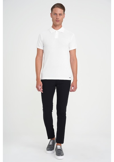 Efor Comfort Fit Polo Yaka Kısa Kollu Ekru Triko Tr 883 Ekru