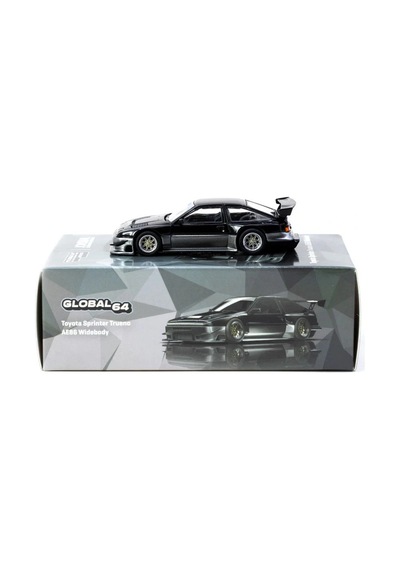 Tarmac Works 1/64 Toyota Sprinter Trueno Ae86 Widebody Black/grey - Designed By Jon Sibal - Malaysia Special Edition