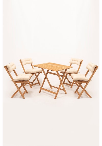 4+1 Minderli Balkon Bahçe Mutfak Bistro Set Katlanır Masa-sandaly