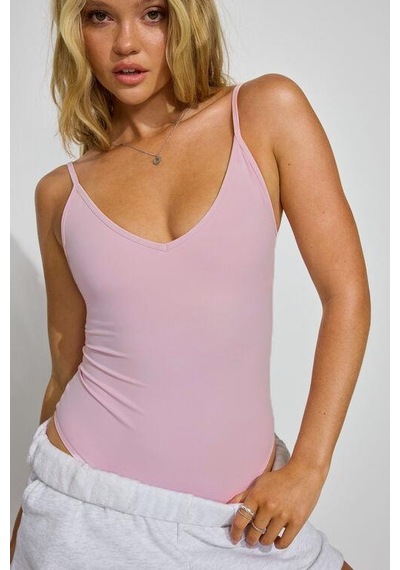 Madmext Pembe Askılı Kadın Bodysuit Mg2542