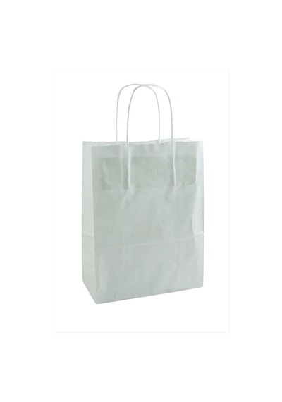 8x18x24 - 41 - Cm Büküm Saplı Kağıt Poşet 1 - Csmo-tex - Adet Gri