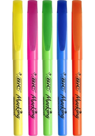 Bic Marking Highlighter Fosforlu Işaretleme Kalemi 5 Renk