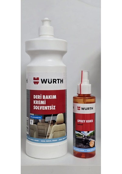 Würth Deri Bakım Kremi Solventsiz + Würth Araç Kokusu Şeftali 1
