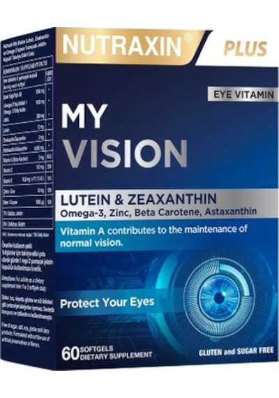 Nutraxin Plus My Vision Göz Vitamini Lutein Zeaksantin 60 Kapsül